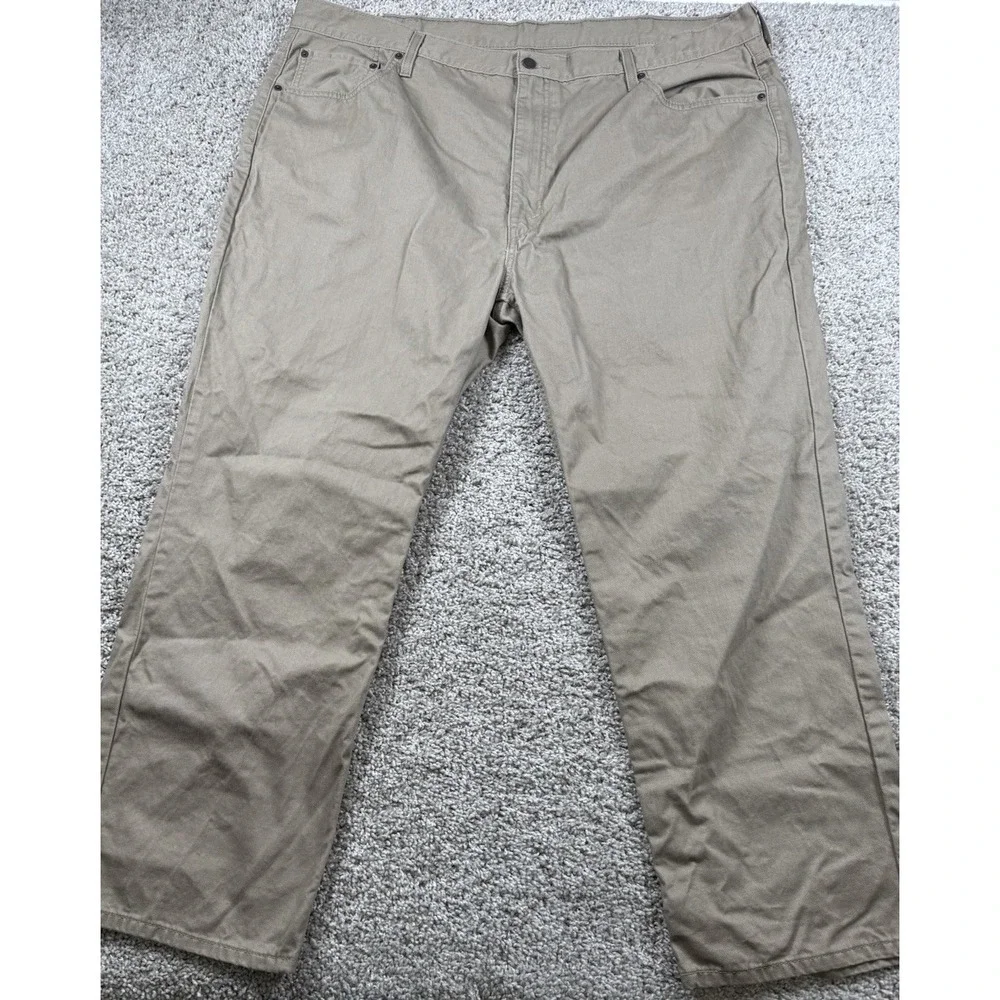 Levis 559 Relaxed Straight Fit Mens Beige Jeans‎ Casual 48x32 (Measures 46x31)